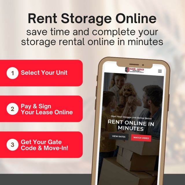 🤔 Did you know you can now that you can now rent your storage unit online? Save time by going to our website and completing your payment and paperwork online! 
Just go to our website, select your unit and hit the “Rent Now” button. 
➡️Start Here: LINK IN BIO
#selfstorage #rentstorage #safeholdstorage #sacramento